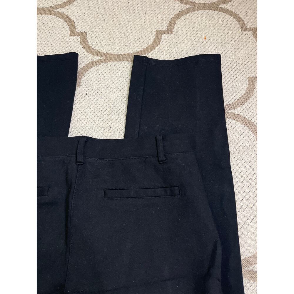 Quince Black ultra stretch ponte straight leg pants, size medium petite - Picture 15 of 15